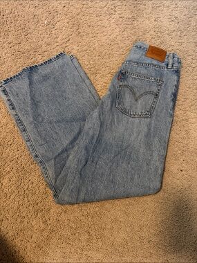 Levi's Light Blue High-Rise Wide Leg Jeans